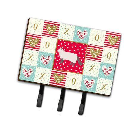 Carolines Treasures 6 x 2 x 9 in. American Curl No.2 Cat Love Leash or Key Holder CK5547TH68